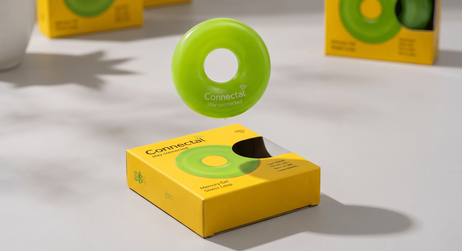 Антистресс сквиш stress loop с логотипом Connectal