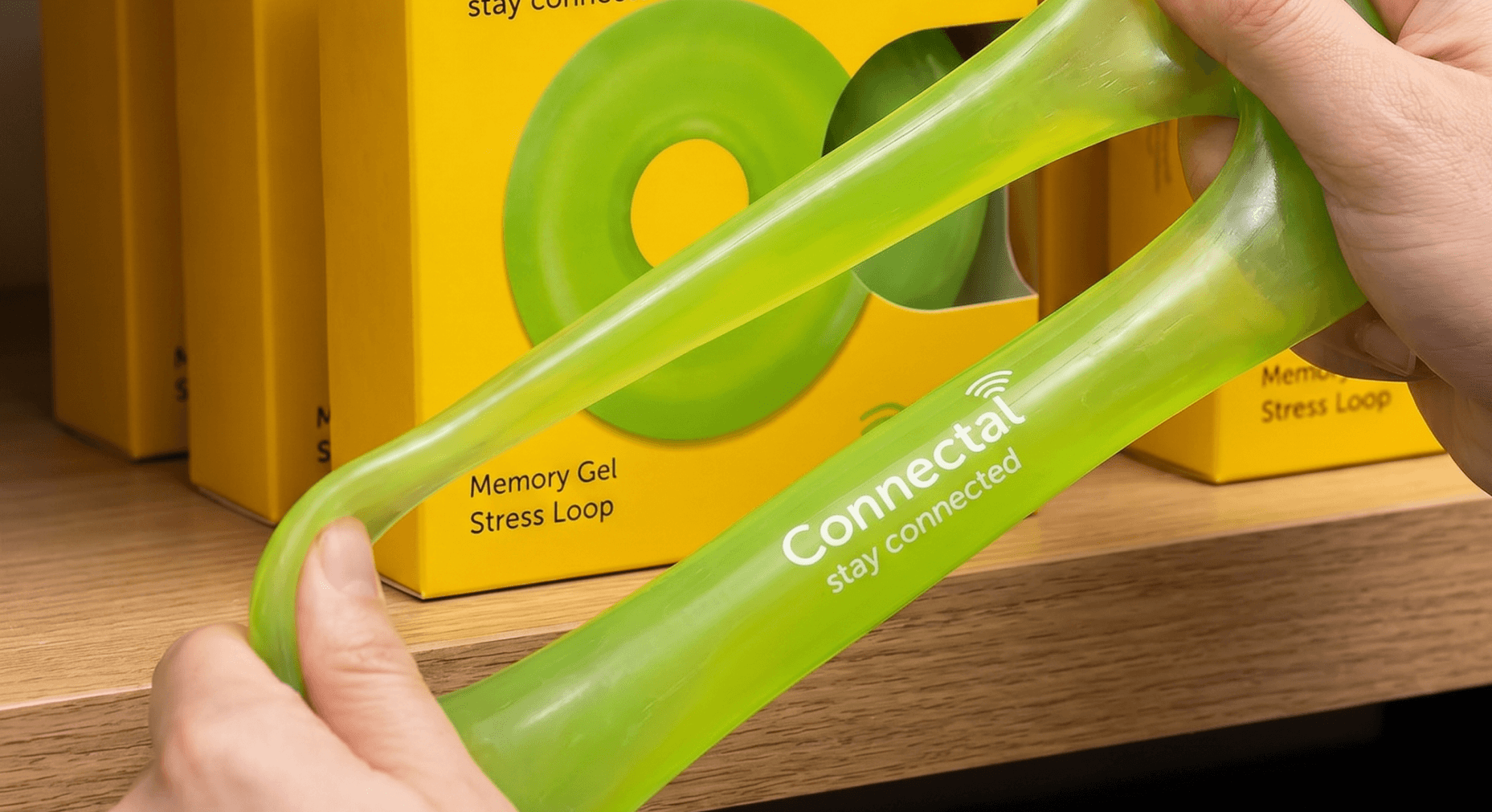 Антистресс сквиш stress loop с логотипом Connectal