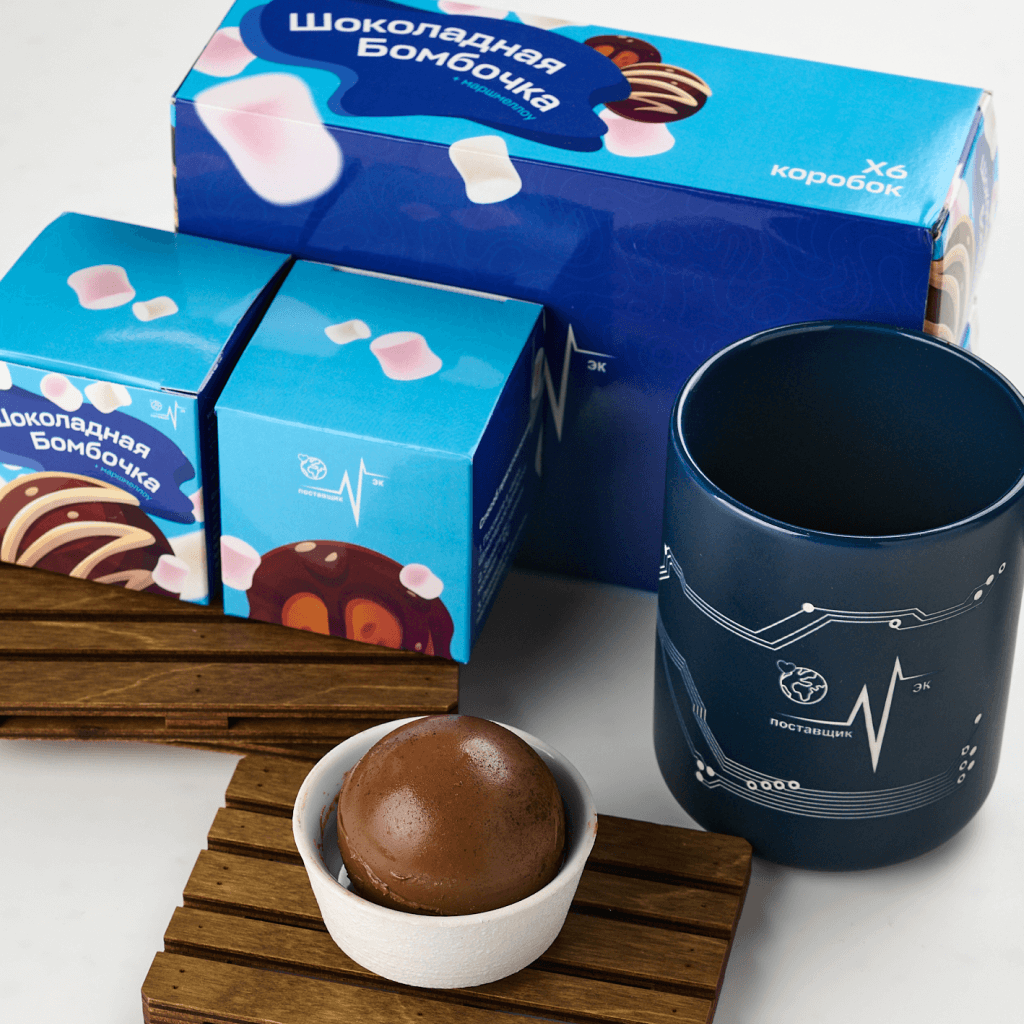 Chocolate bombs with marshmallows