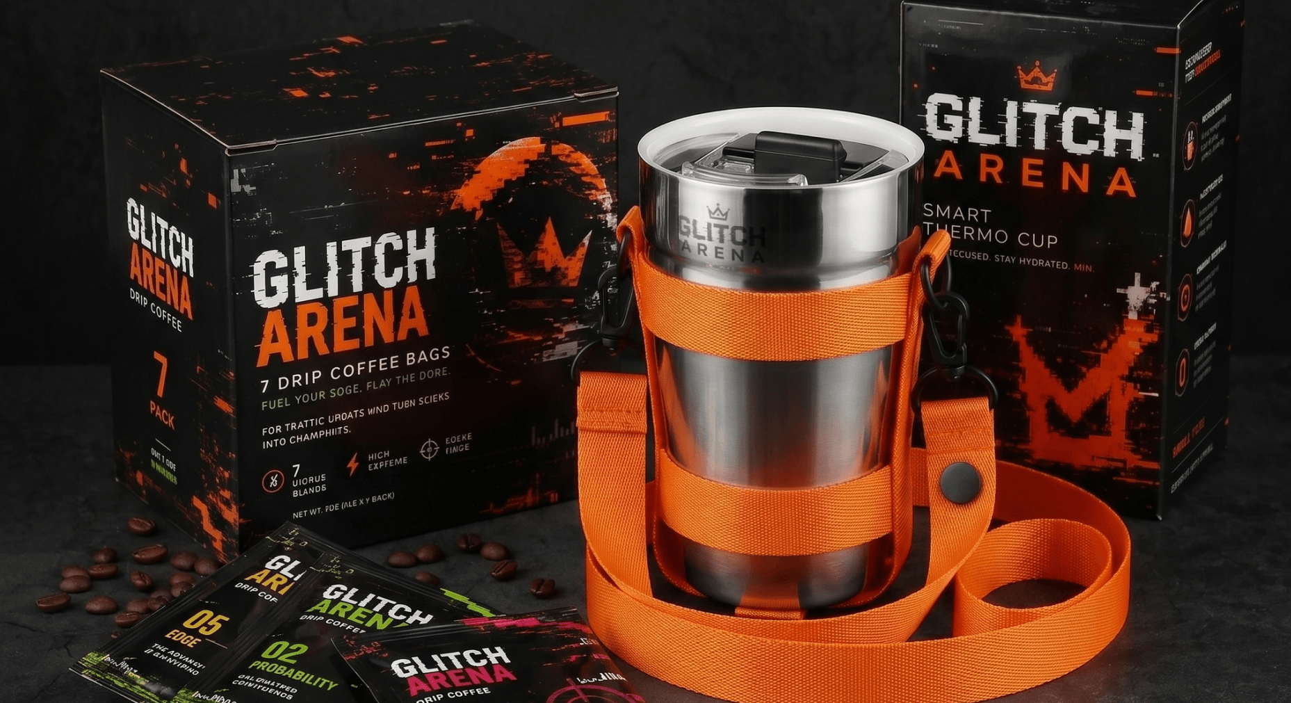 Gift box with drip coffee для GLITCH ARENA